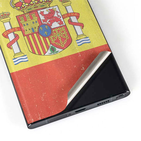 Spain Flag Distressed Galaxy S22 Ultra Skin